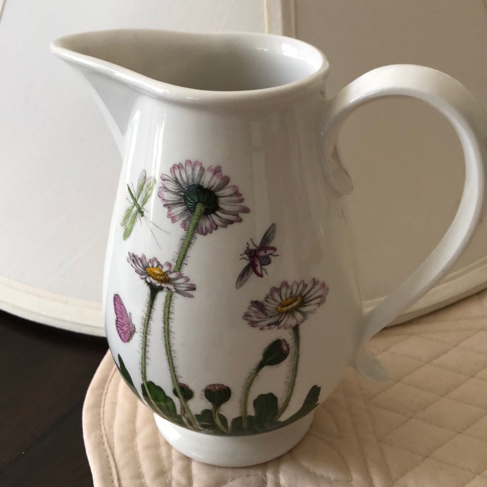 The Botanic Garden Pattern Circa 1818 Pretty Ceramic Creamer Vintage 1972